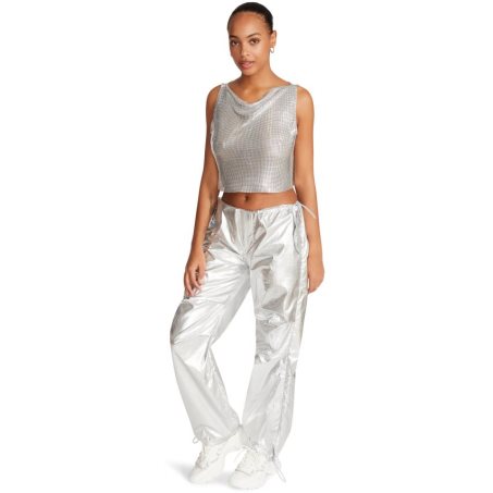 Silver Steve Madden Pia Parachute Women's Pants | PH 1708HUG